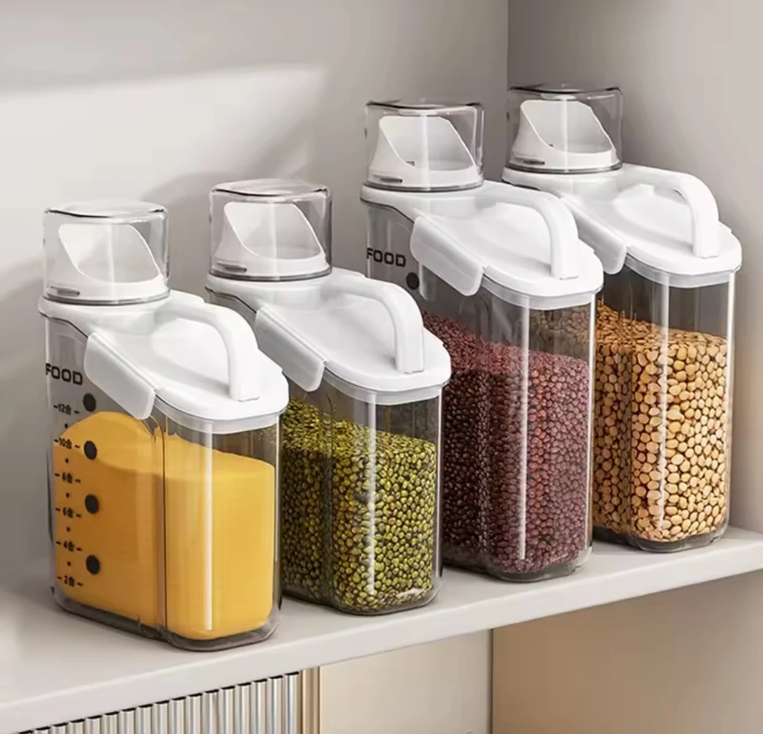 2.5 L itrlik Kilidli Qida Saxlama Qabı – Ölçü Şkalalı, Erqonomik Tutacaqlı və Vakuum Qapaqlı Mətbəx Orqanayzeri